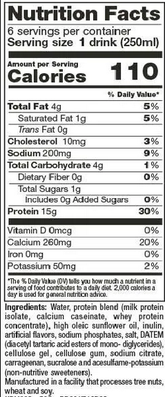 Vanilla Anytime Ready-To-Drink Protein Shake 6 Pack