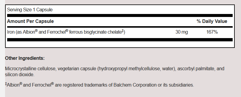 Iron Chelate - 100 Caps