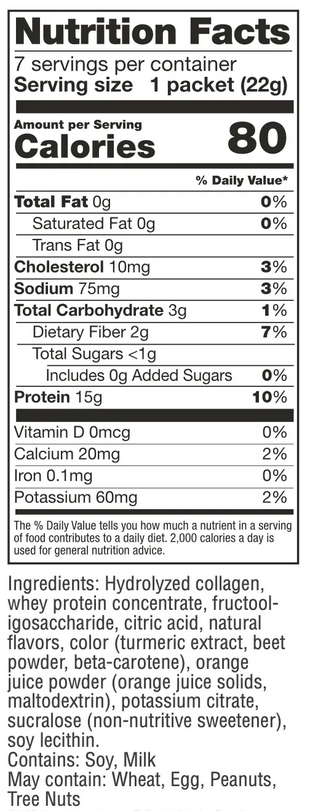 Orange Protein Fruit Drink Mix