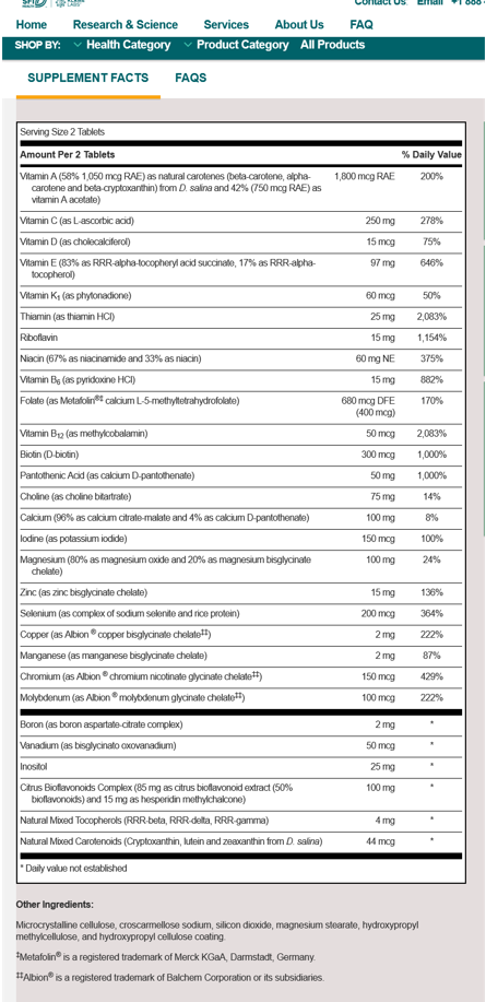 Multivitamin - 120 Tabs