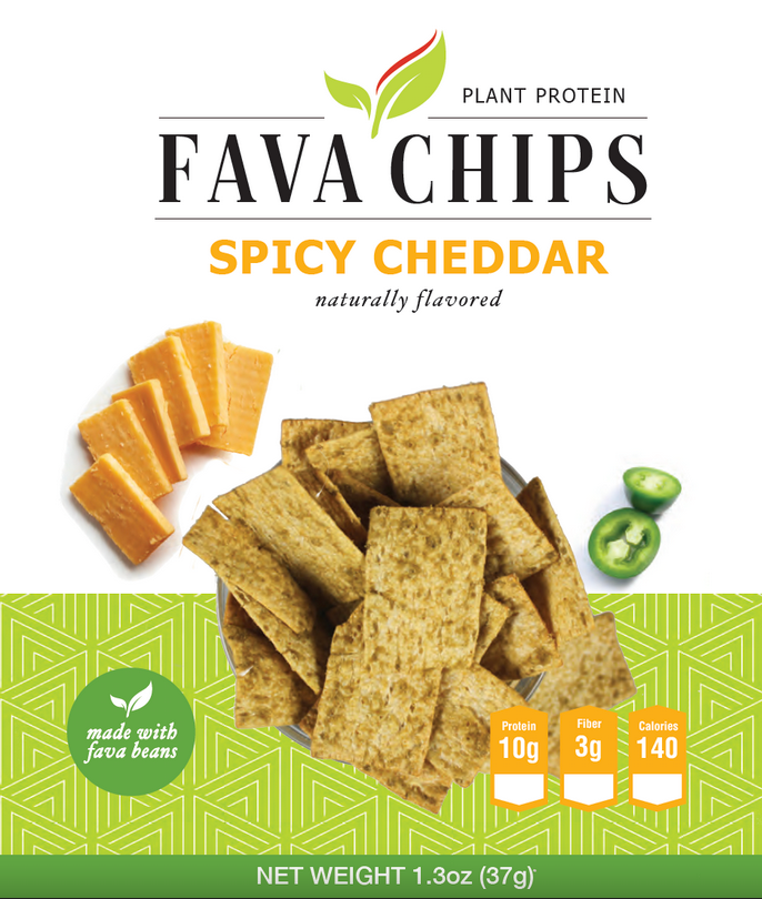 Spicy Cheddar Protein Fava Chips